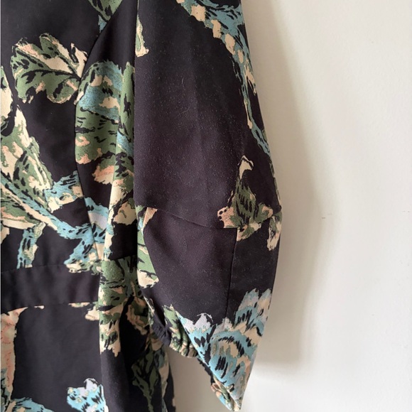RHODE Camellia Vine Black Floral Pia Dress Size 8 - Picture 8 of 16
